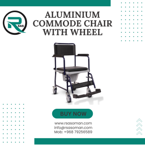 aluminium commode chair with wheel lightweight medical toilet chair Oman hospital use