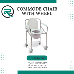 commode chair with wheel medical toilet chair mobility support Oman hospital use