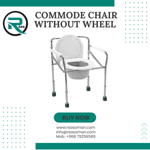 commode chair without wheel fixed medical toilet chair Oman hospital use