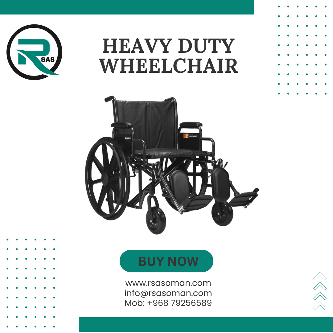 Heavy Duty Wheelchair Strong Medical Mobility Chair Oman