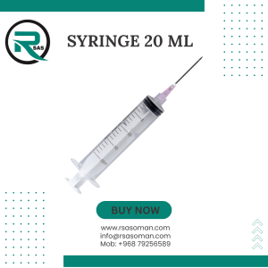 20 ml syringe with needle medical injection sterile