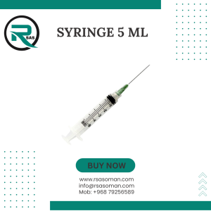5 ml syringe with needle medical injection sterile